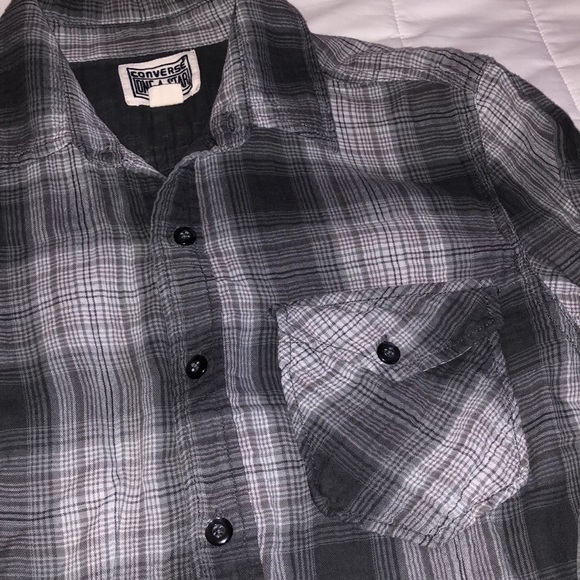 Converse men’s casual button down shirt sz S - Picture 4 of 8